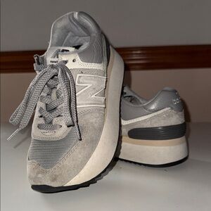 New Balance Classic 574 Gray Sneakers high platform